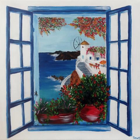 Vista su Santorini