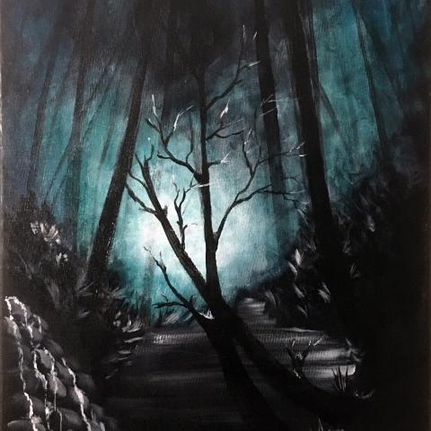 Il lago nel bosco incantato