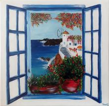 Vista su Santorini