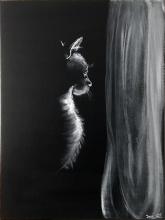 Gatto malinconico alla finestra