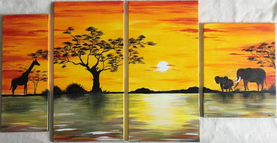 Savana al tramonto