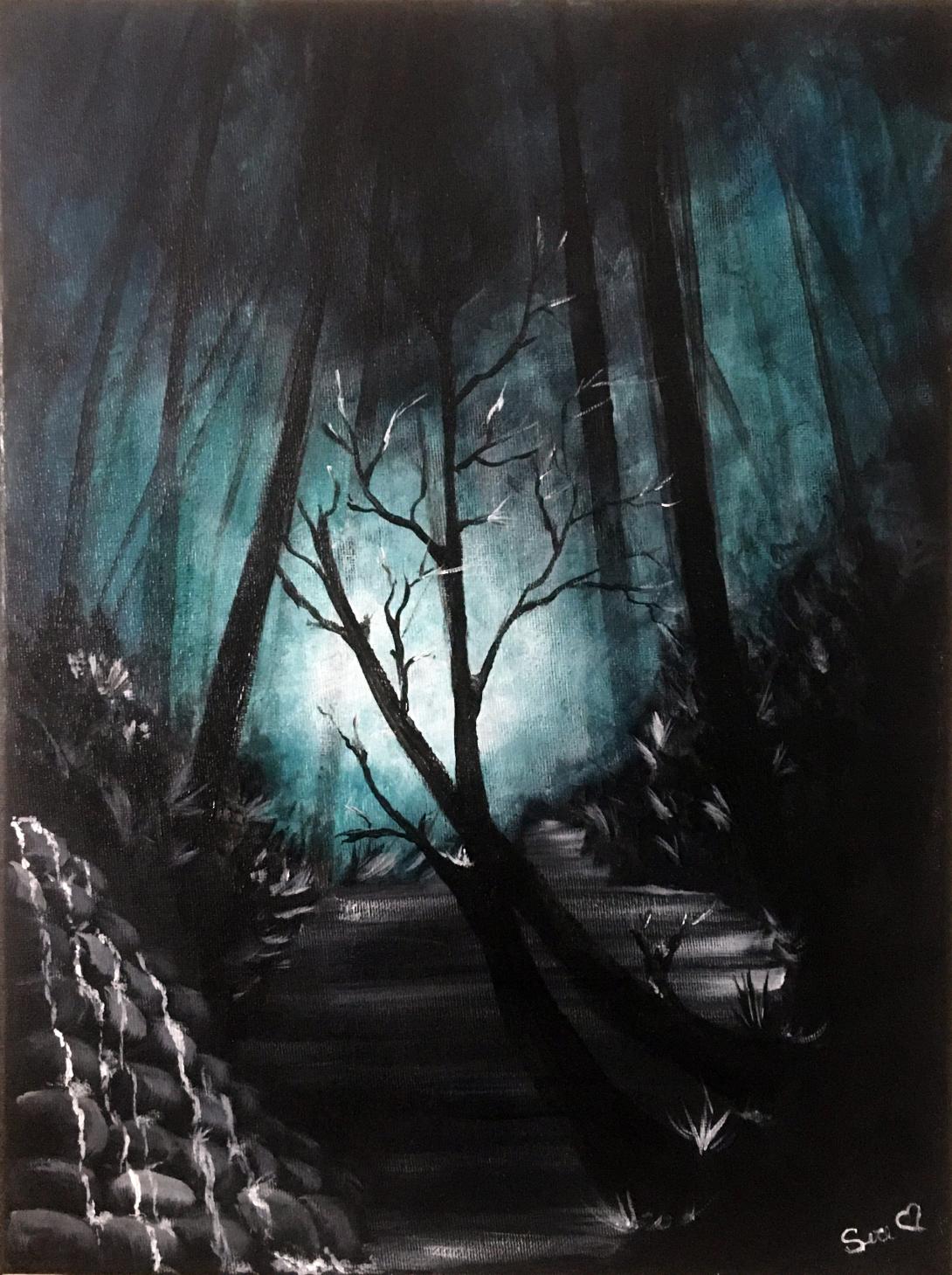 Il lago nel bosco incantato